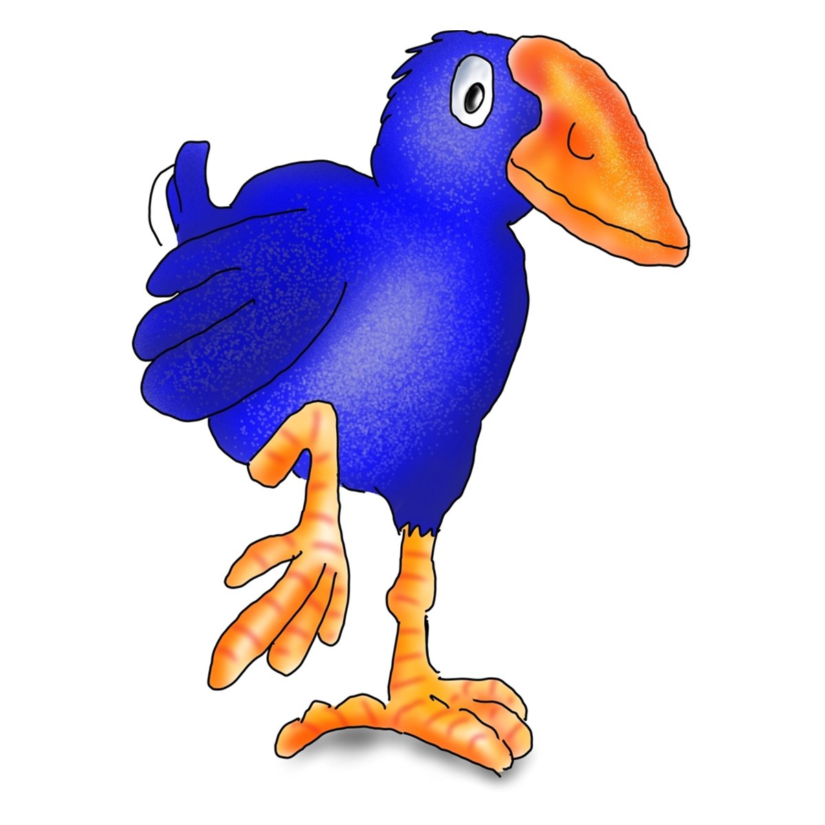 Pukeko standing on one leg